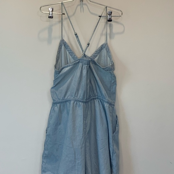 Melrose & Market Sleeveless light Blue Washed Denim Romper- women - Picture 3 of 4